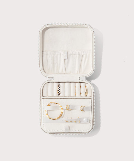 Frankie Jewelry Case in Moonbeam, Large
