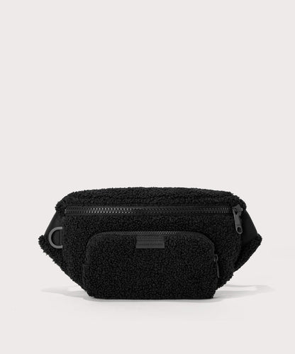Jax Large Fanny Pack in Onyx Shearling