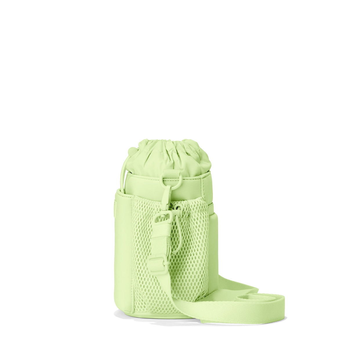 Dagne Dover Sloan Water Bottle Sling in a vibrant, creamy green seen from the side.