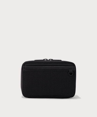 Dagne Dover large Arlo Tech Organizer in black seen from the back.