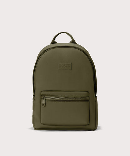 Dagne Dover medium Dakota Neoprene Backpack in dark moss.
