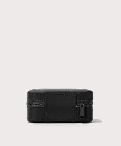 Dagne Dover small Frankie Jewelry Case in black seen from the back.