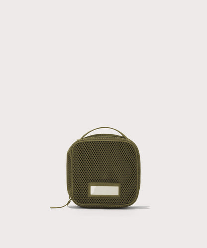 Front view of small Roma packing cube in dark green